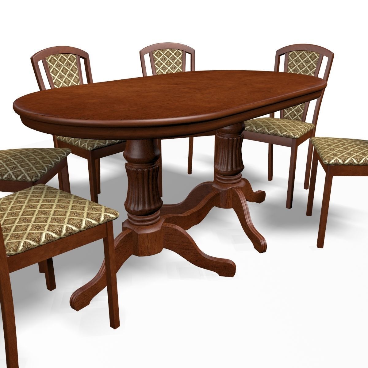 Dining table 3D model_4