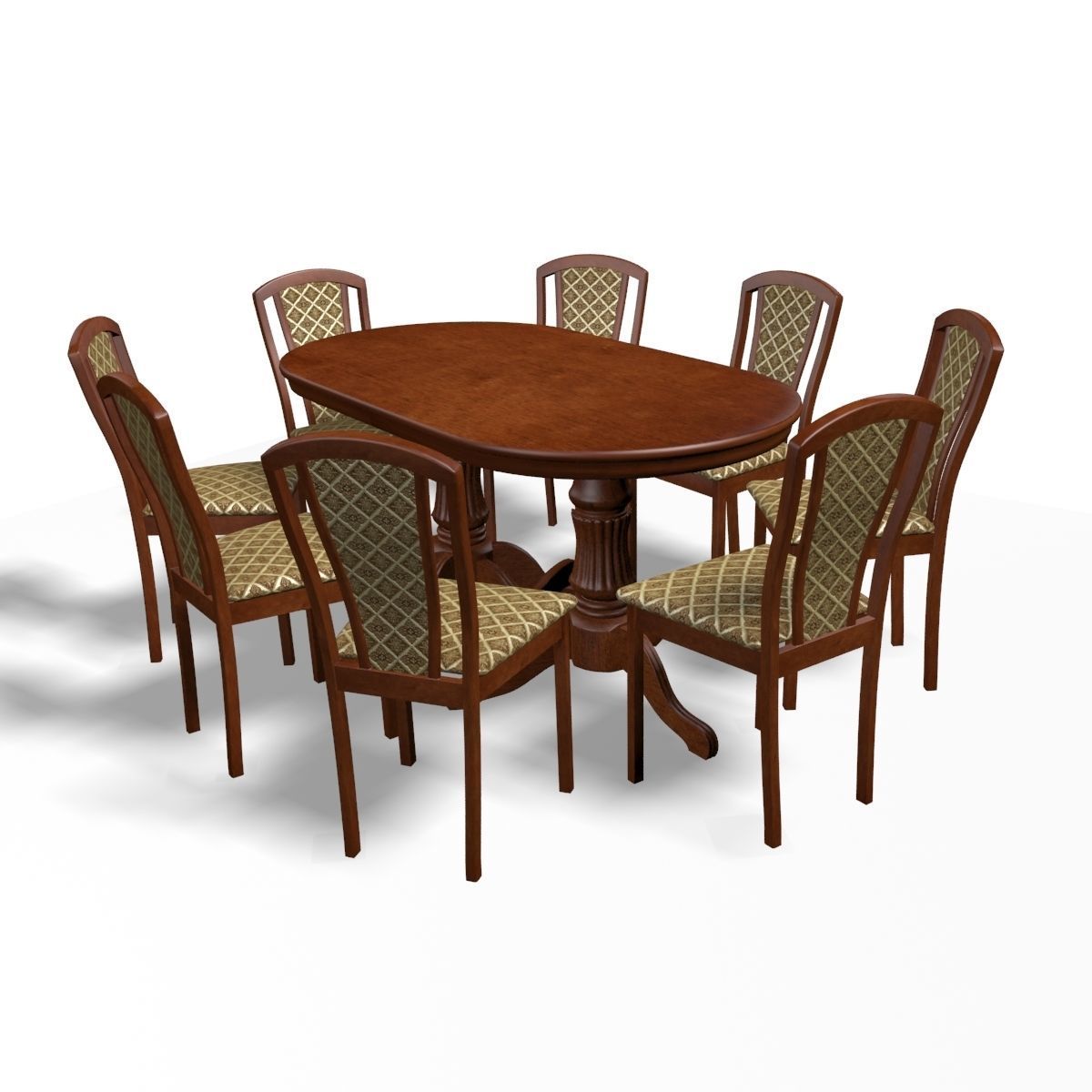 Dining table 3D model_2