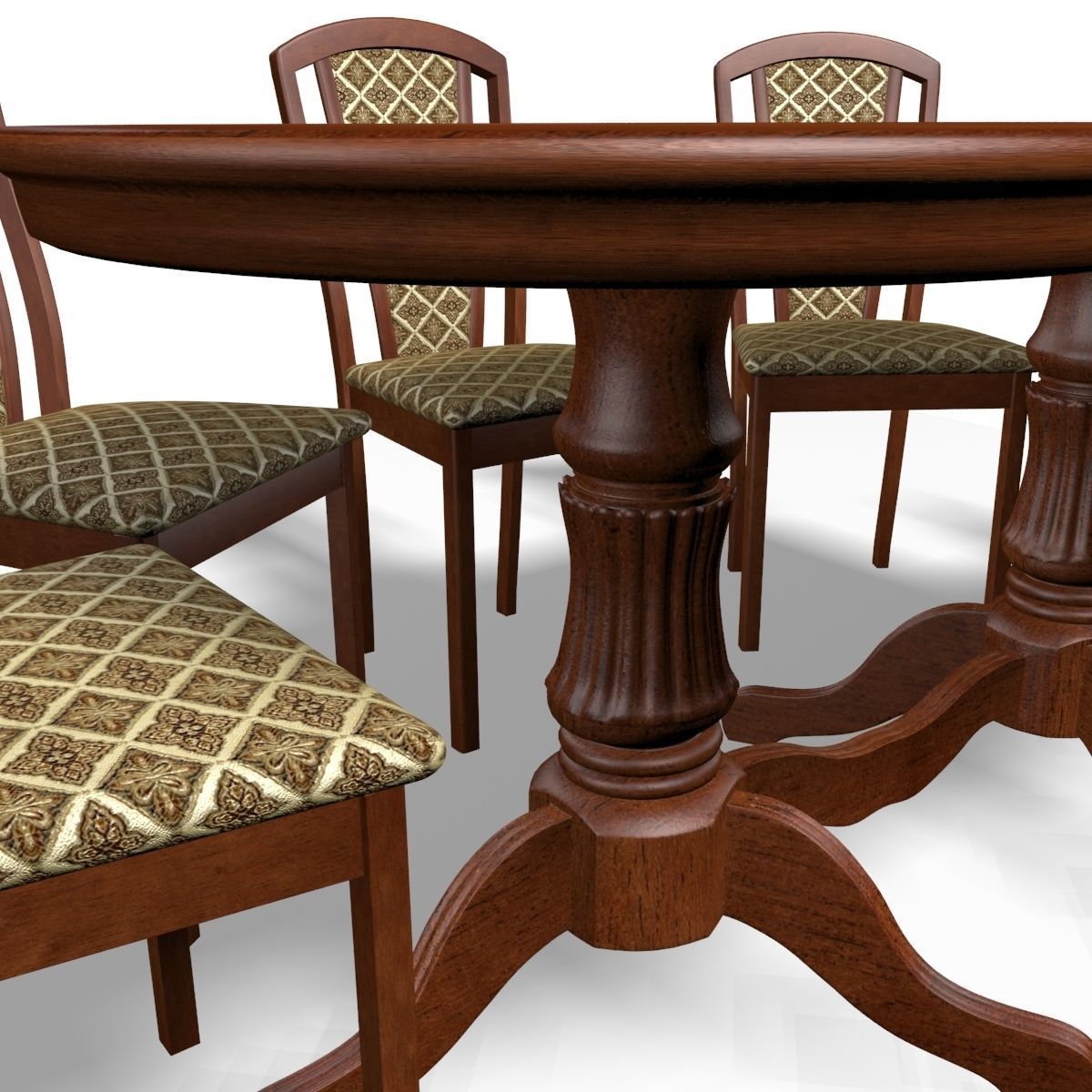 Dining table 3D model_5