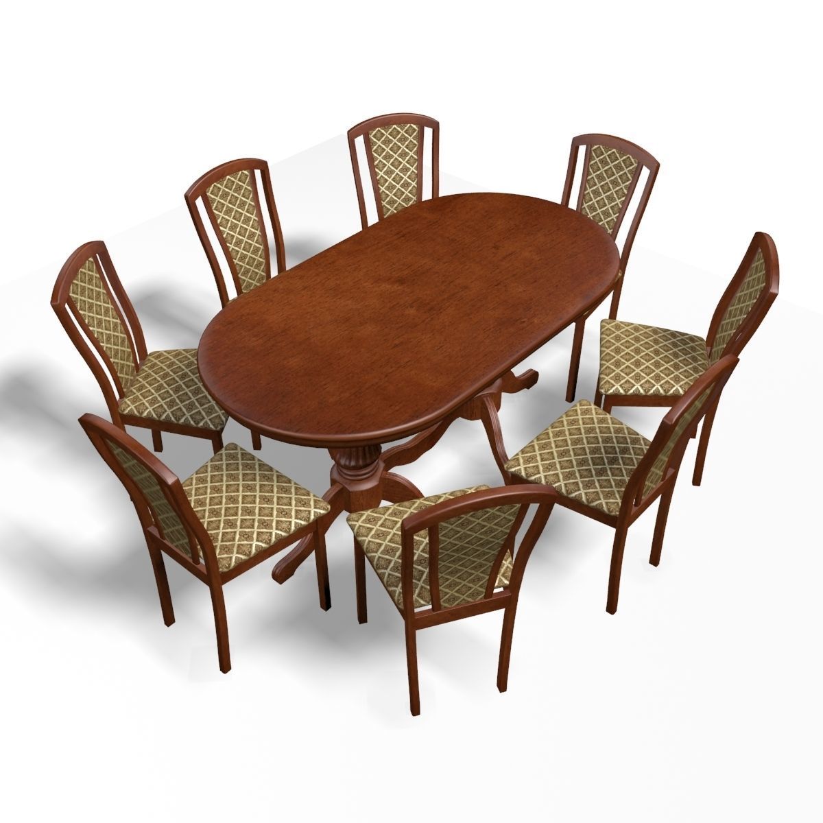 Dining table 3D model_3