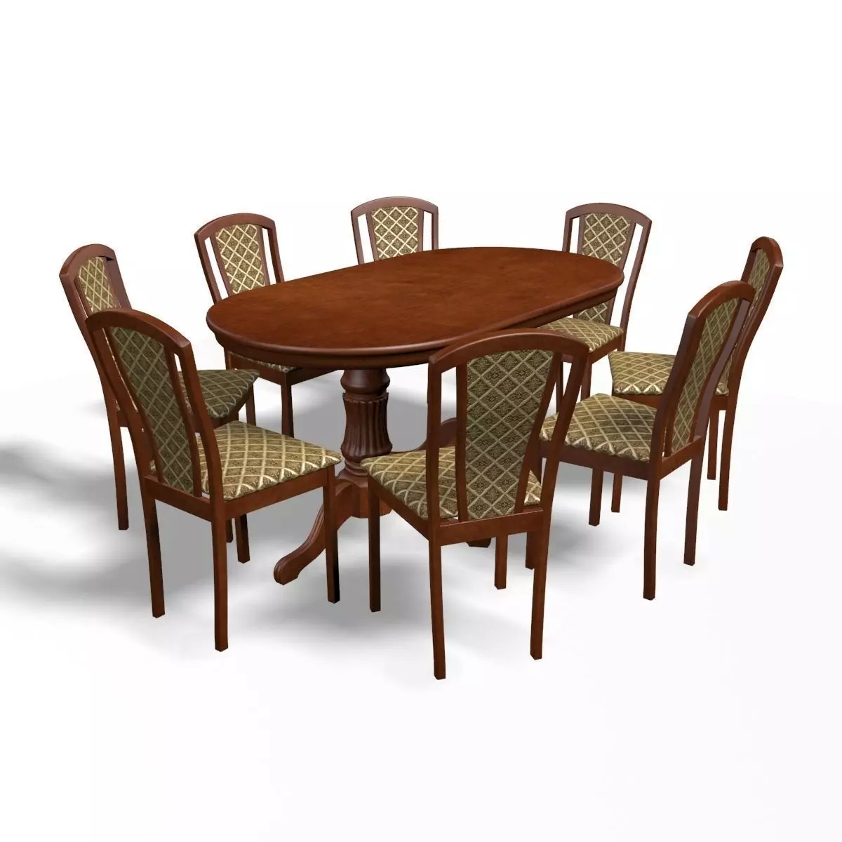 Dining table 3D model_0