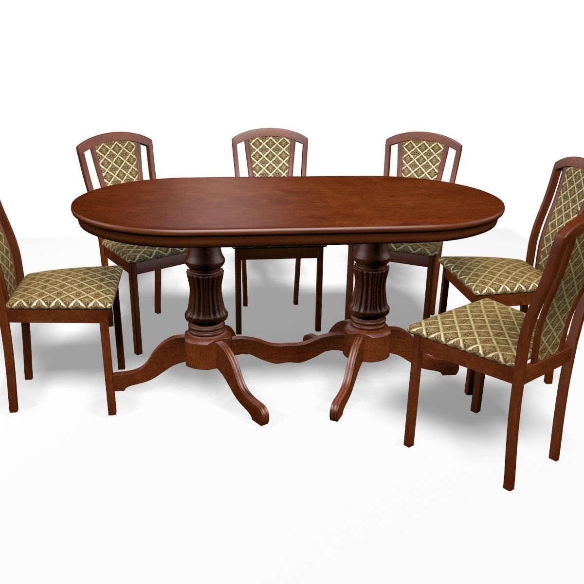 Dining table 3D model_6