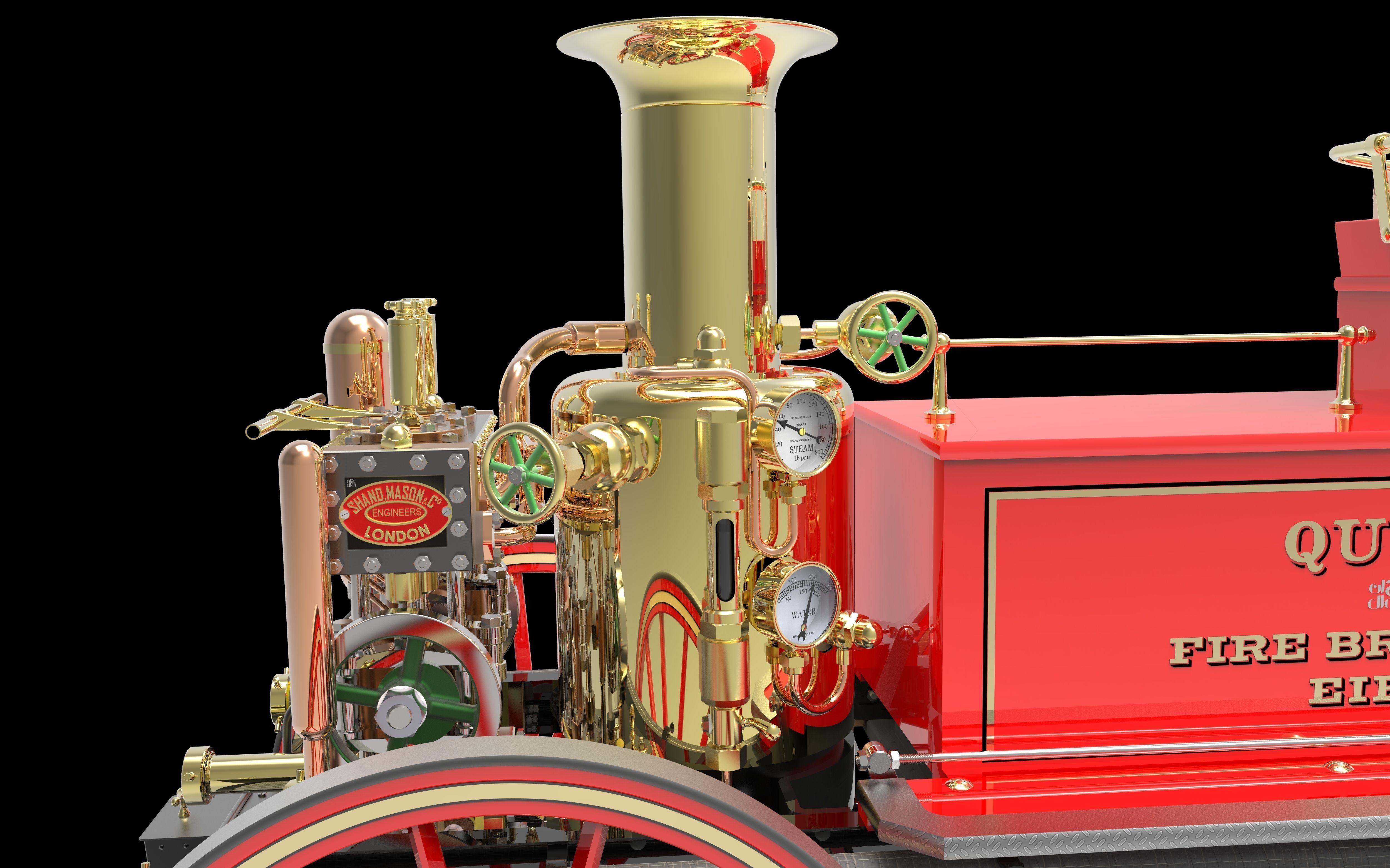 SHAND MASON STEAM POWERED FIRE ENGINE 3D print model_4
