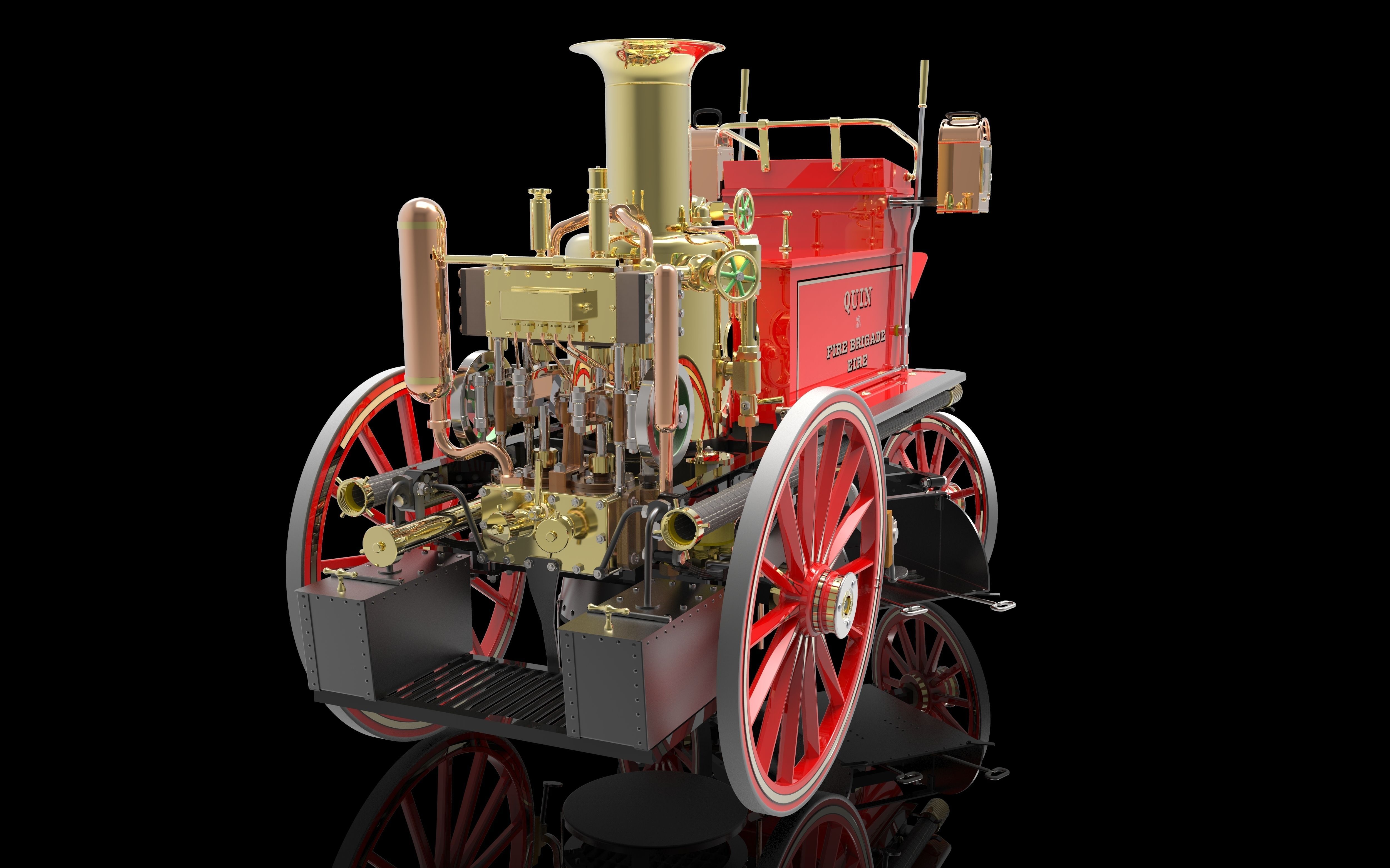 SHAND MASON STEAM POWERED FIRE ENGINE 3D print model_2