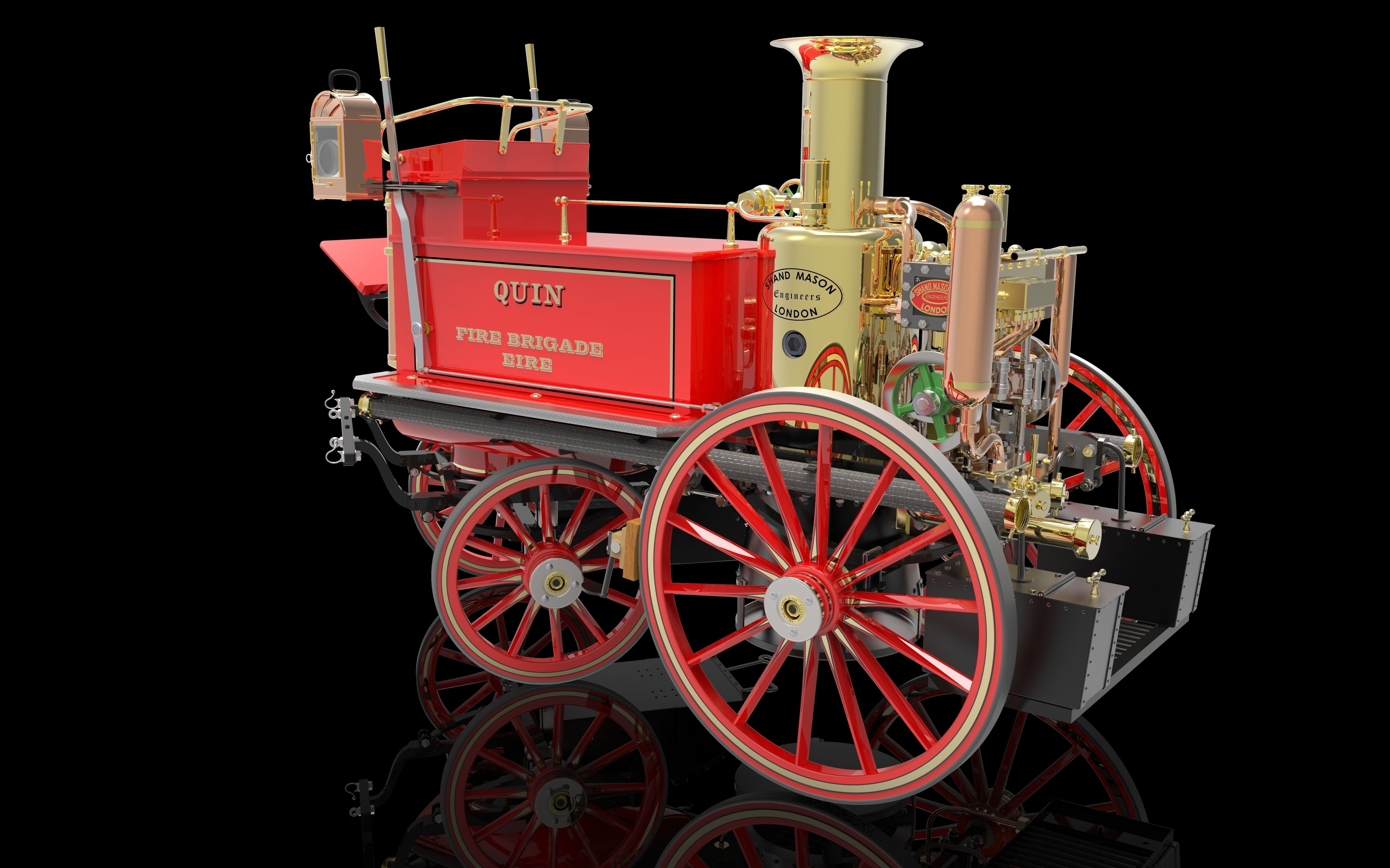 SHAND MASON STEAM POWERED FIRE ENGINE 3D print model_3