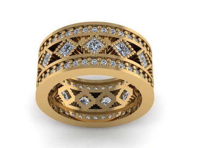 Wedding rings from 10 to 20 3D print model_1