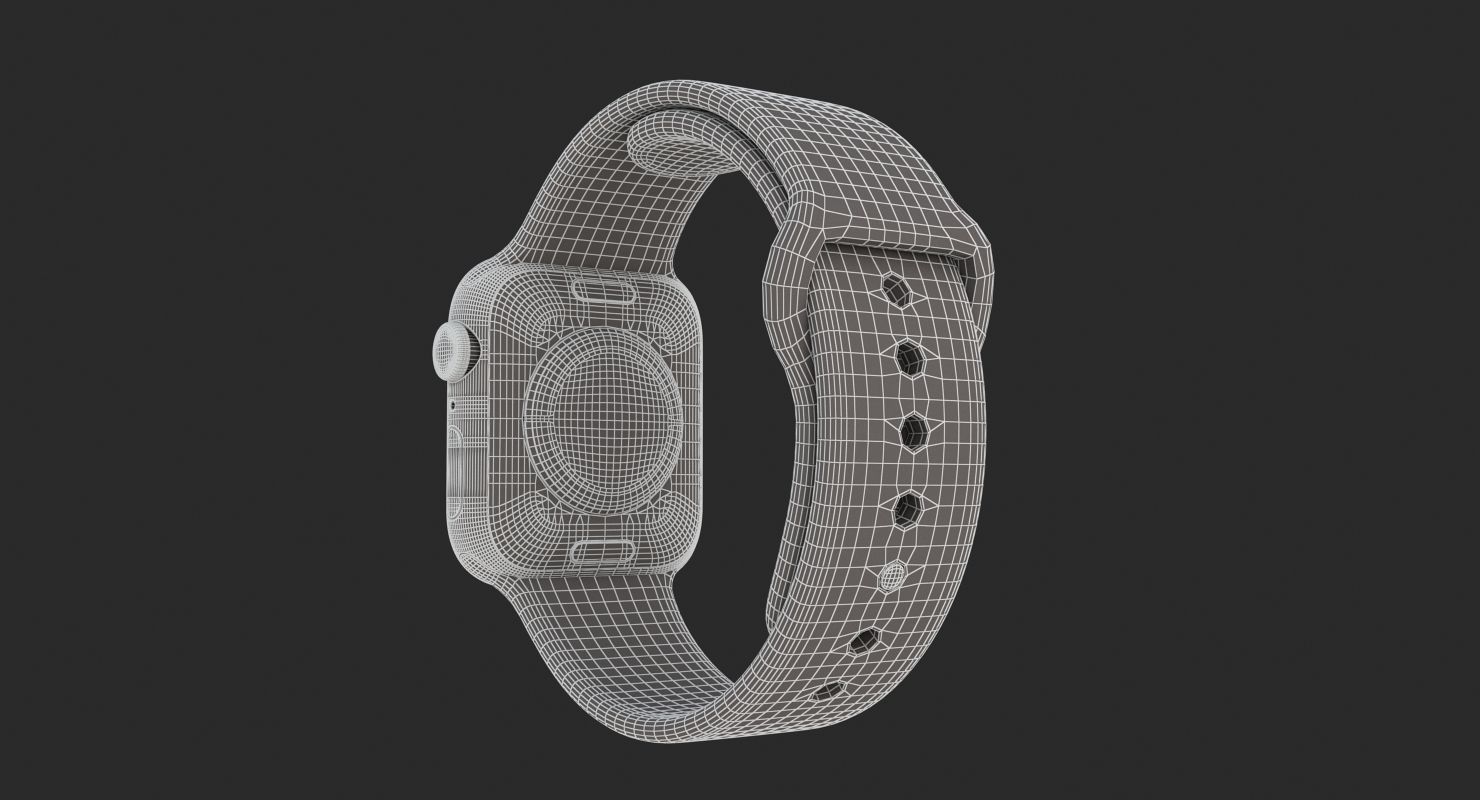 Apple Watch Series 4 Gray 3D model_11