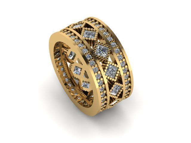 wedding rings series with all lengths 3D Model Collection_4