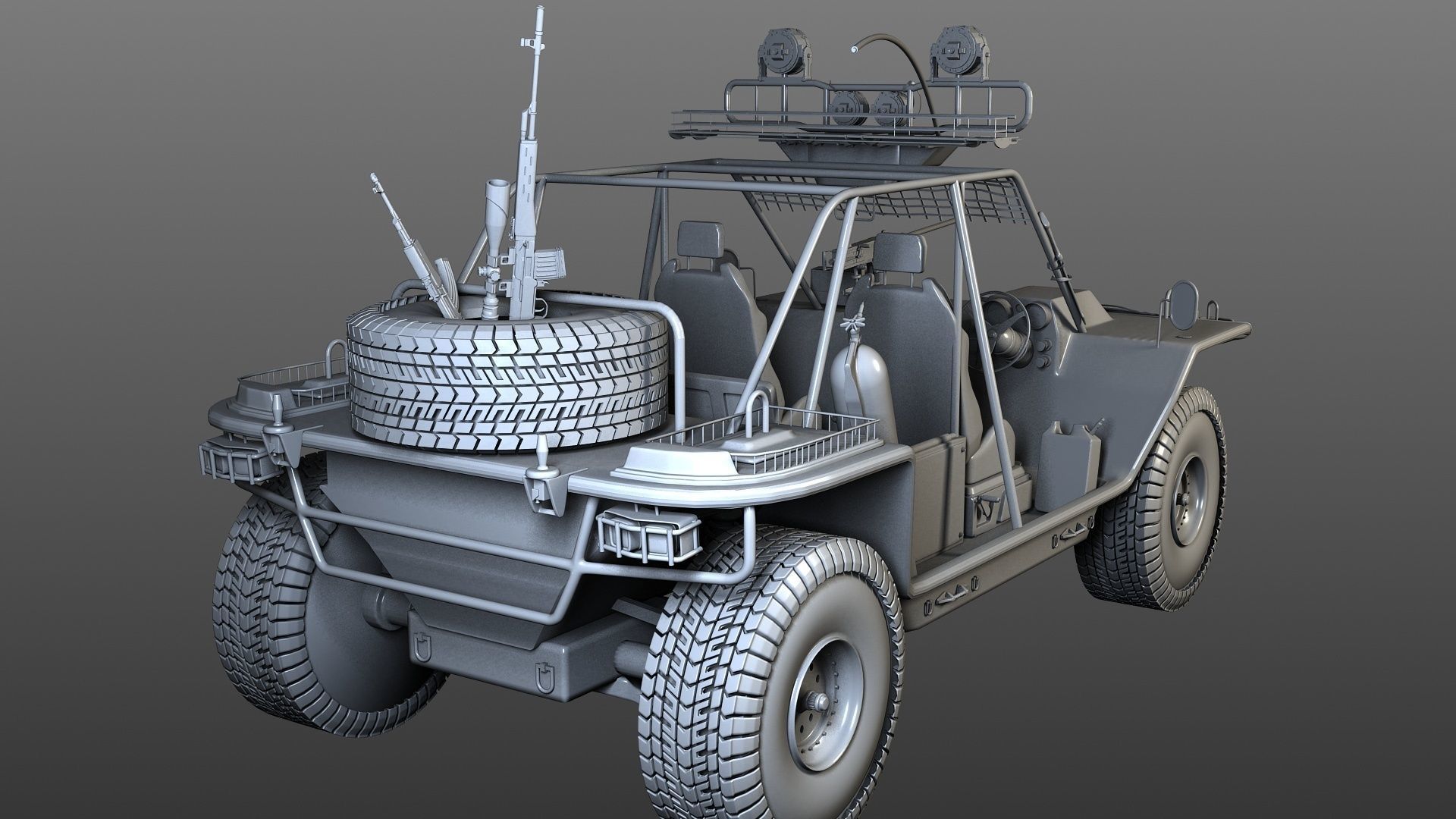 desert rover 3D model_1