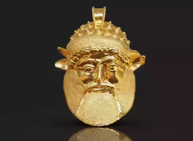 Achelous god pendant - Etruscan mythology 3D print model