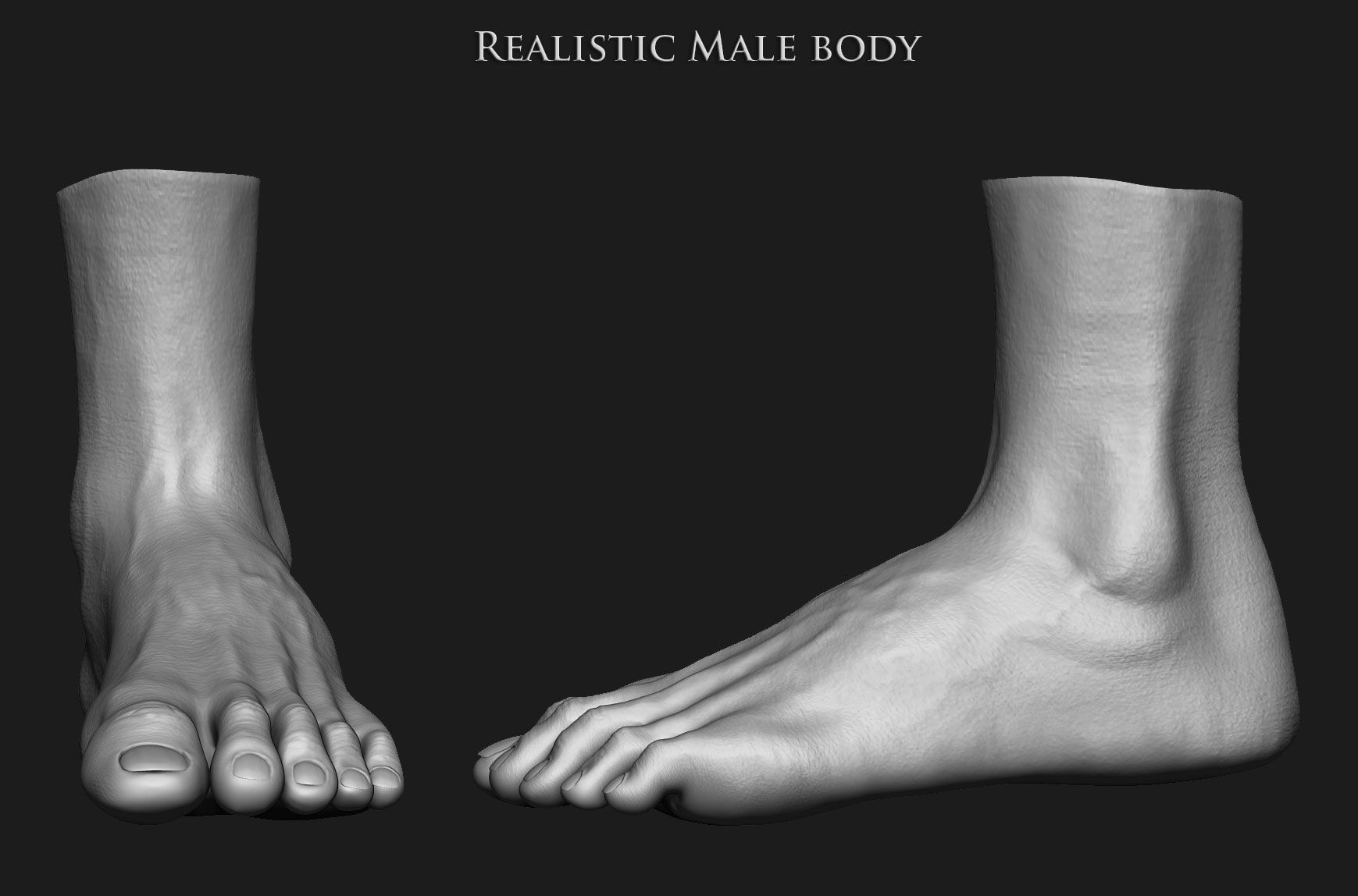 Realistic Human male body Zbrush 3D model_12