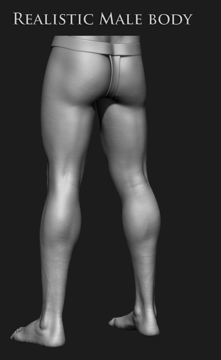 Realistic Human male body Zbrush 3D model_6