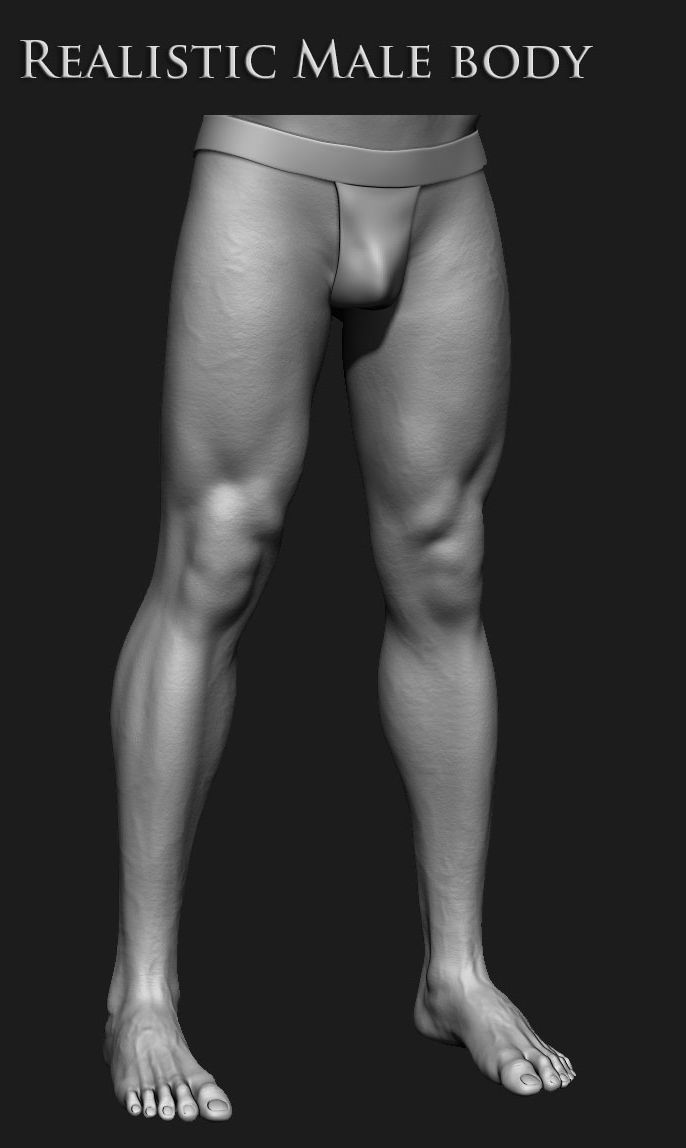 Realistic Human male body Zbrush 3D model_5
