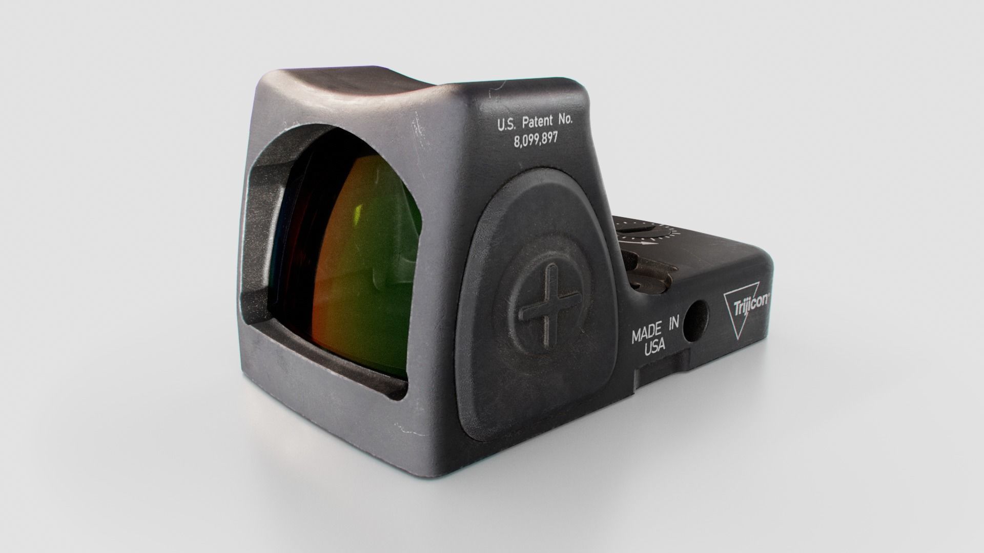 Trijicon RMR Miniature Reflex Sight Low-poly 3D model_3
