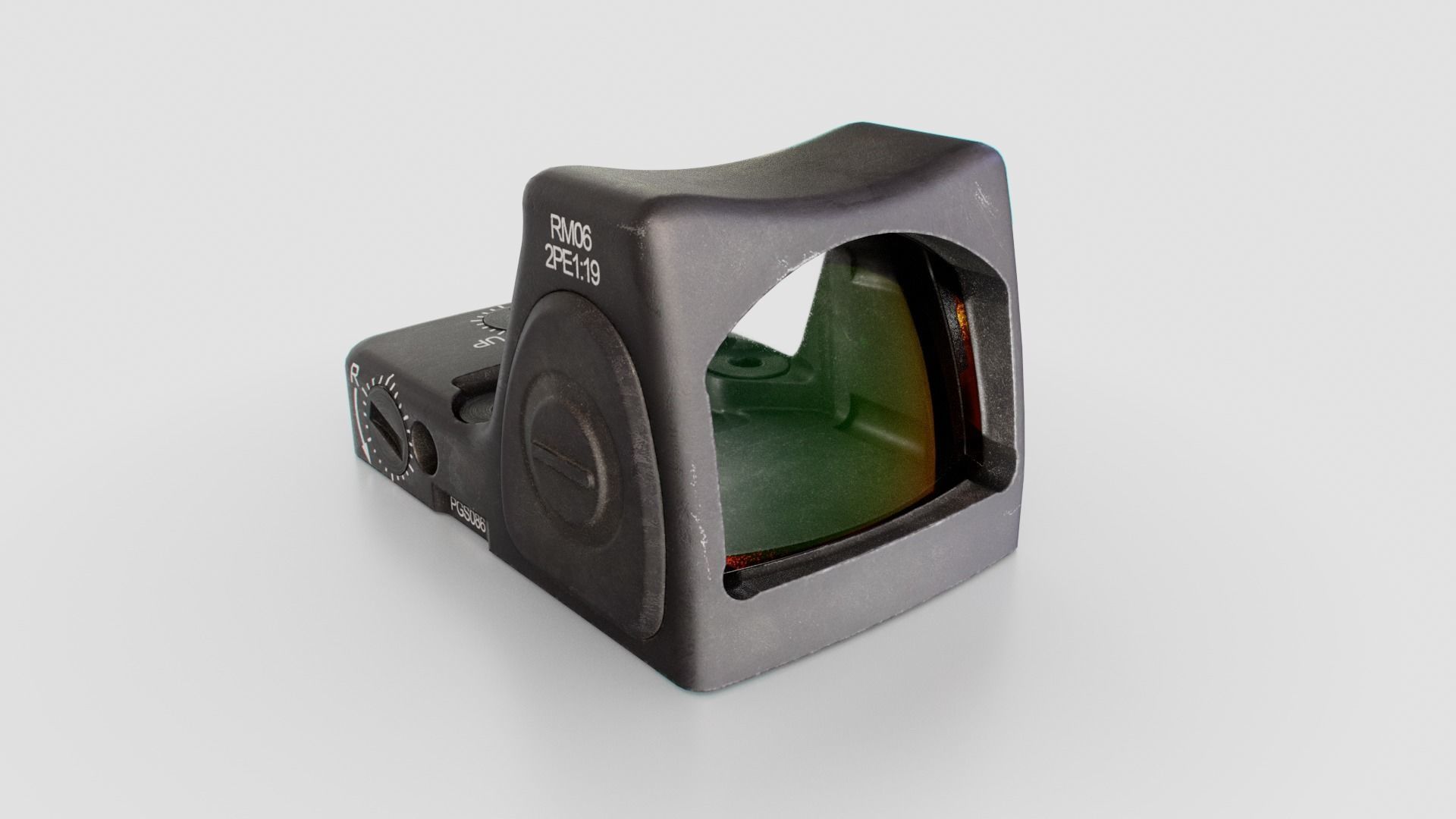 Trijicon RMR Miniature Reflex Sight Low-poly 3D model_9
