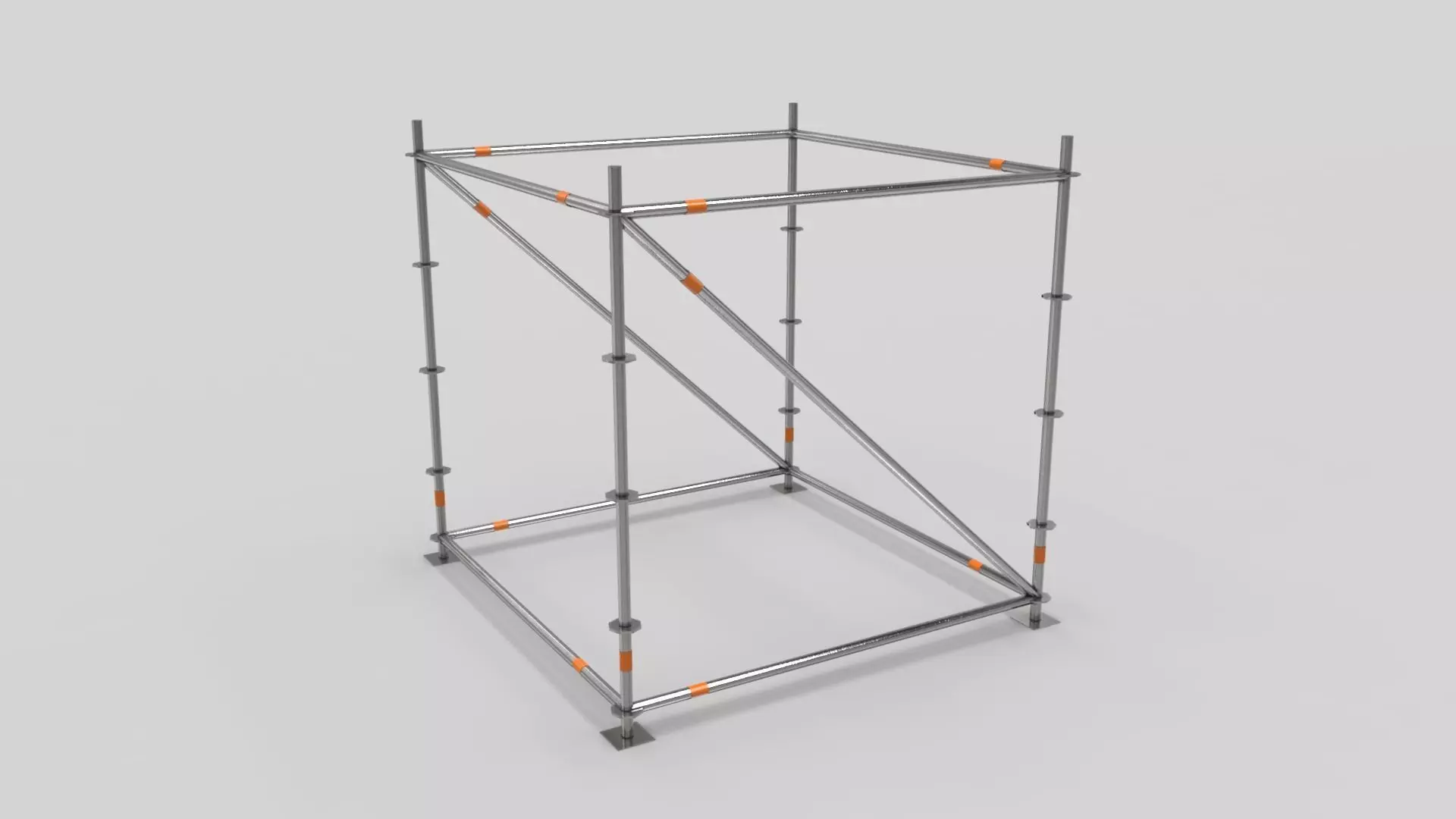 Scaffold Layher Module Low-poly 3D model_0