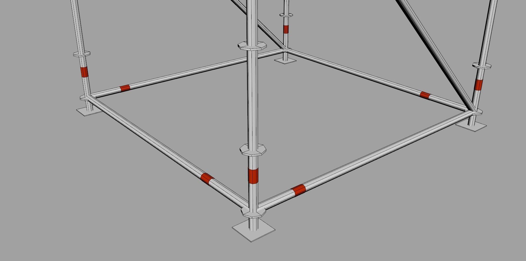Scaffold Layher Module Low-poly 3D model_9