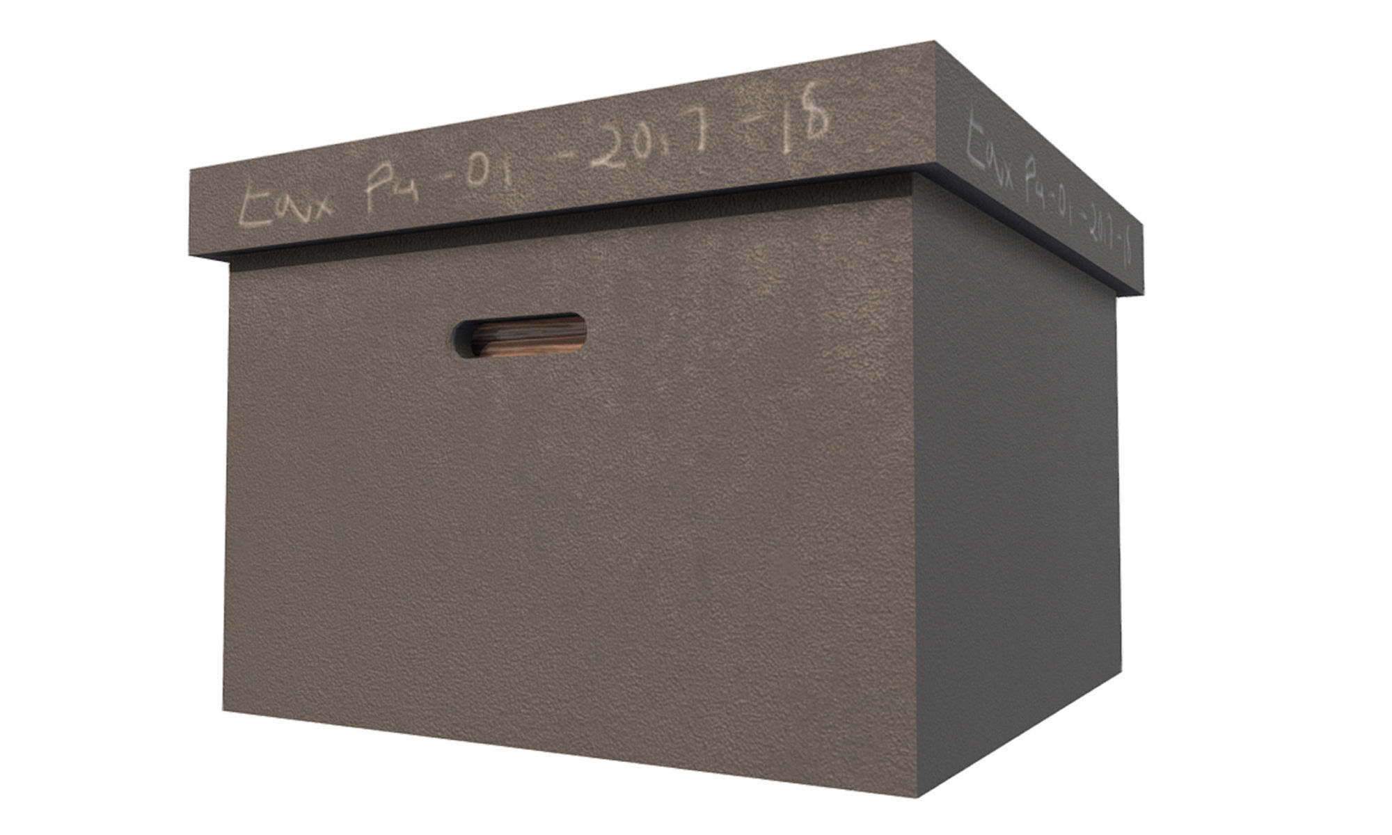File Box Low-poly 3D model_3