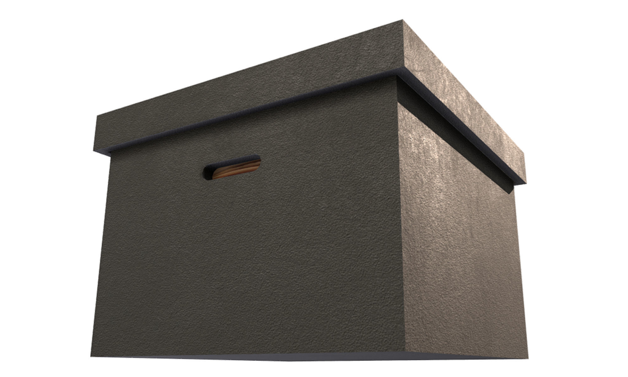 File Box Low-poly 3D model_6