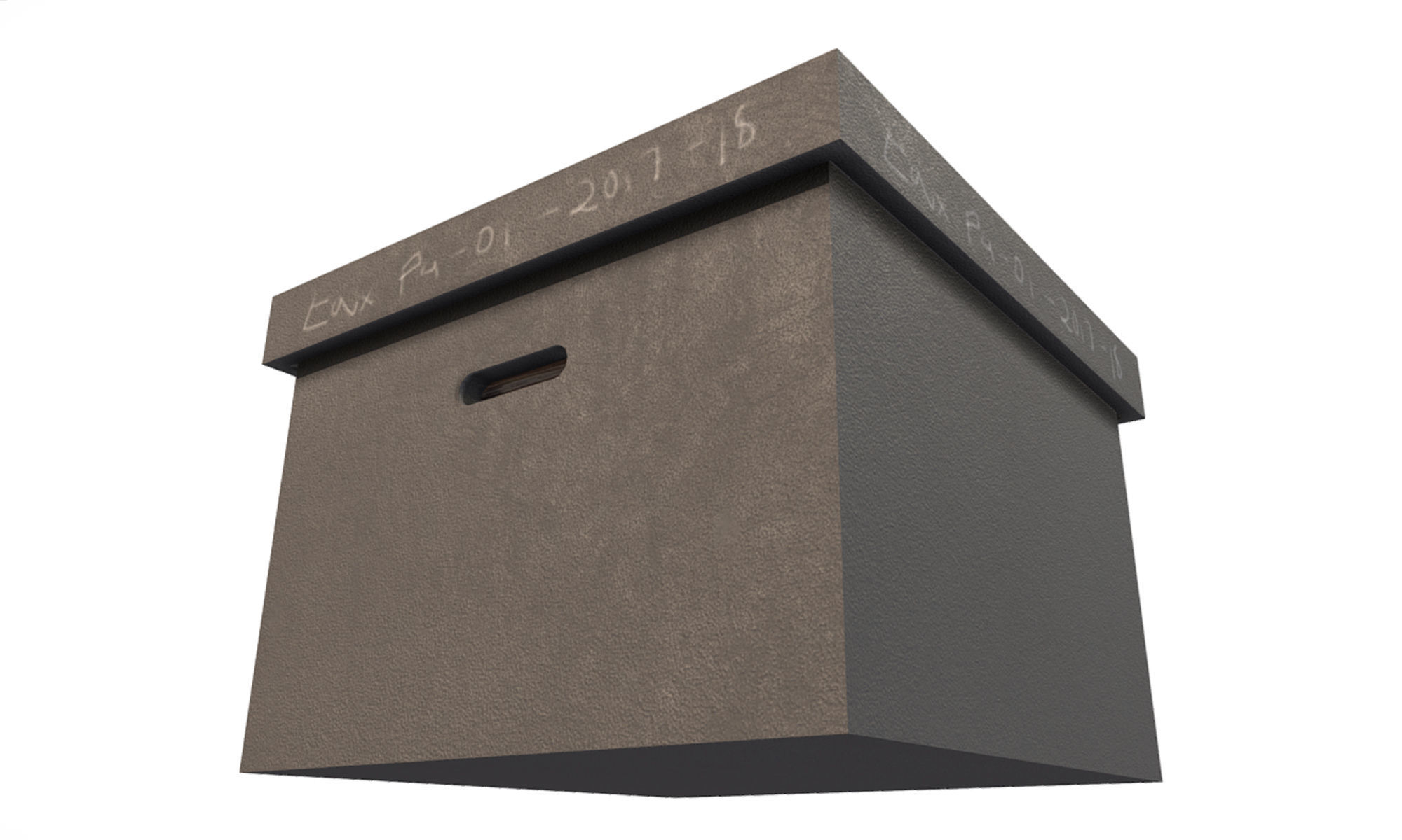 File Box Low-poly 3D model_4