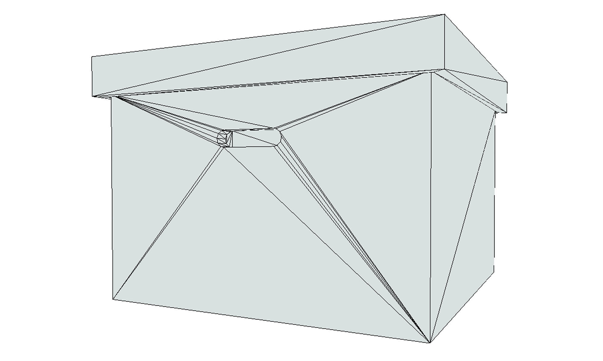 File Box Low-poly 3D model_7