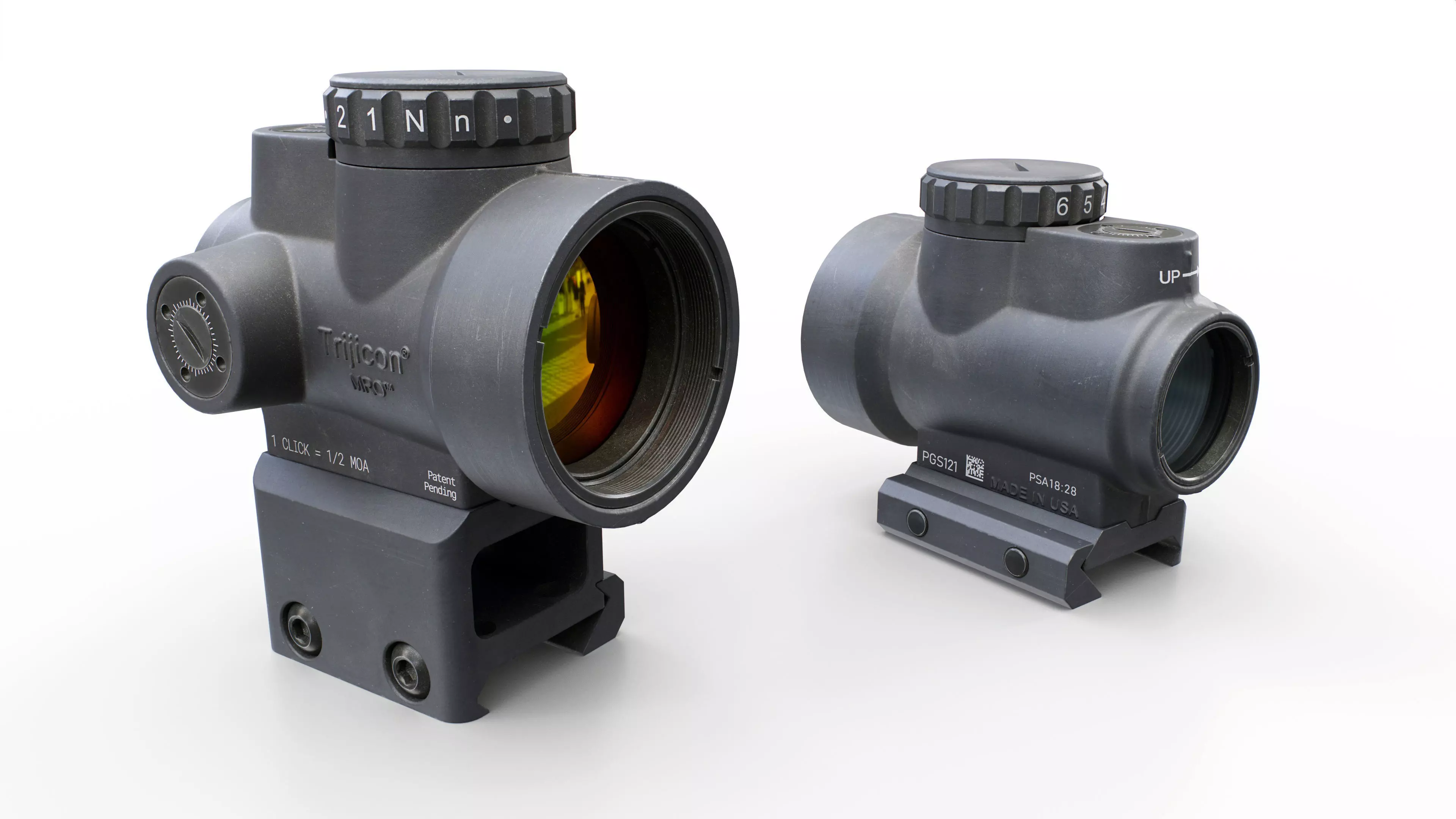 Trijicon MRO Red Dot Sight Low-poly 3D model