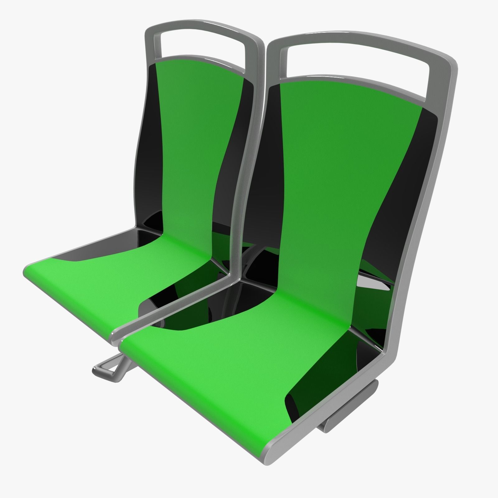 Passenger seats 3D model_3