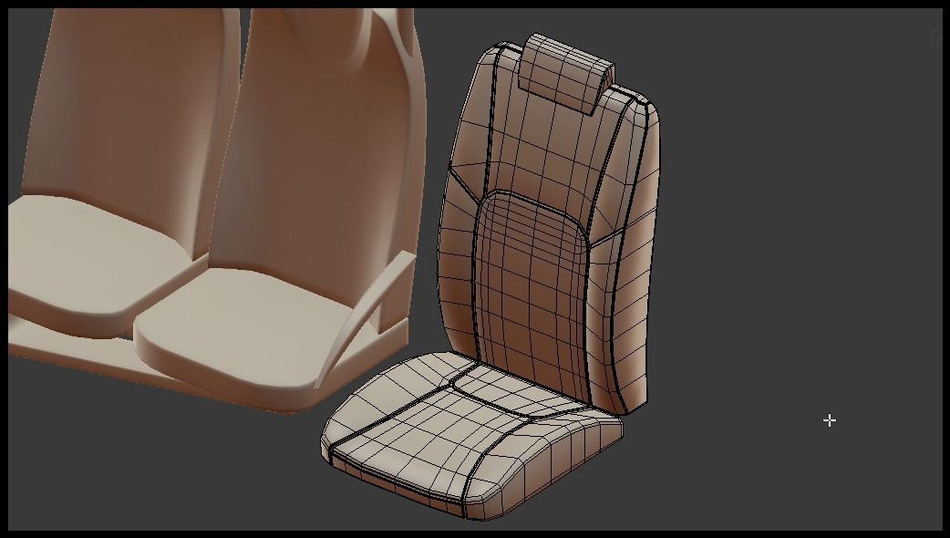 Passenger seats 3D model_17