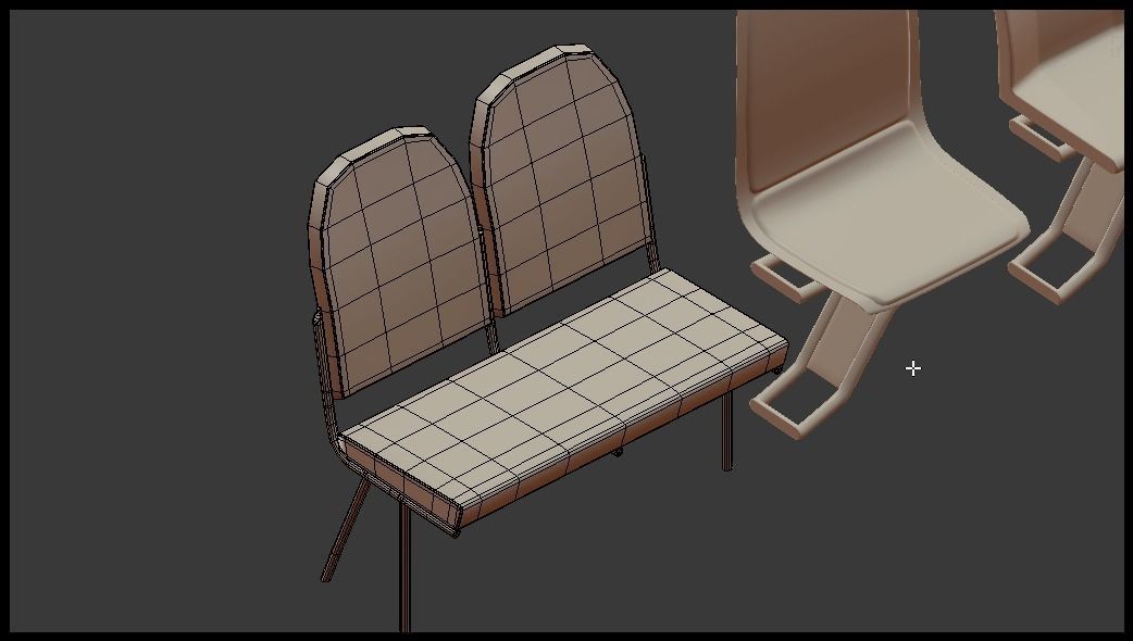 Passenger seats 3D model_10