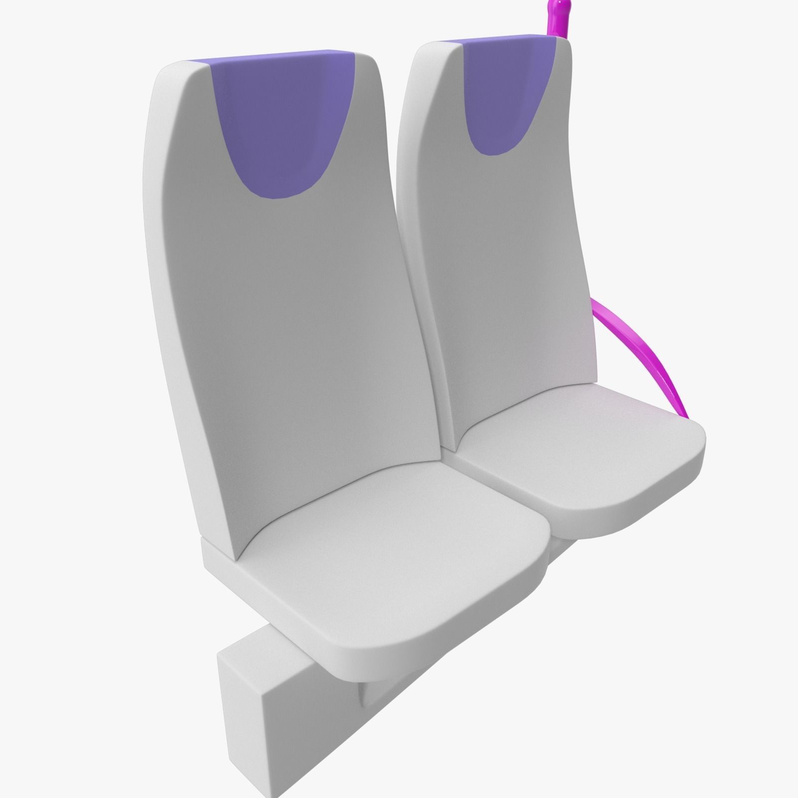Passenger seats 3D model_7
