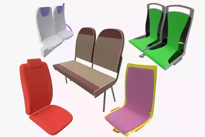 Passenger seats 3D model