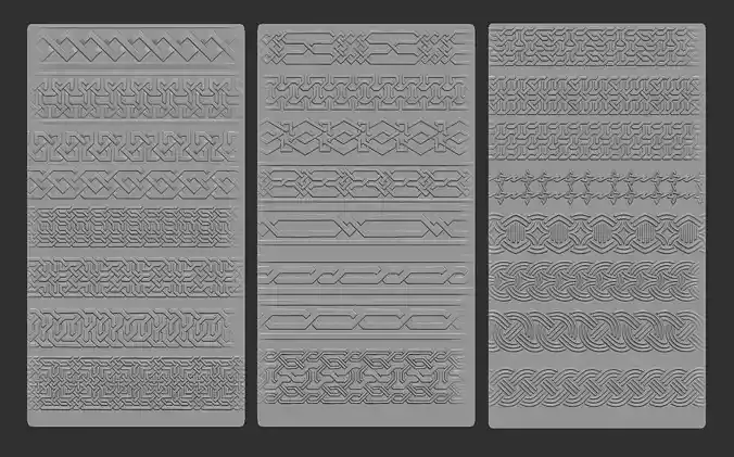 24 Tiling Viking Knot Patterns