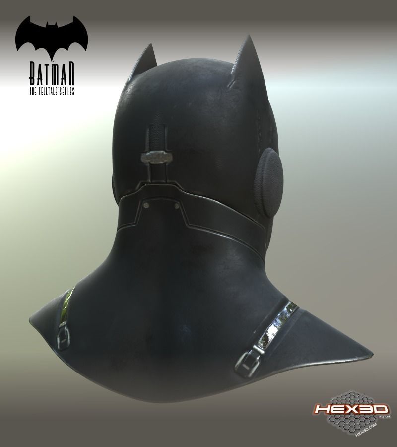 Batman Telltale Cowl 3D Print Ready 3D print model_1