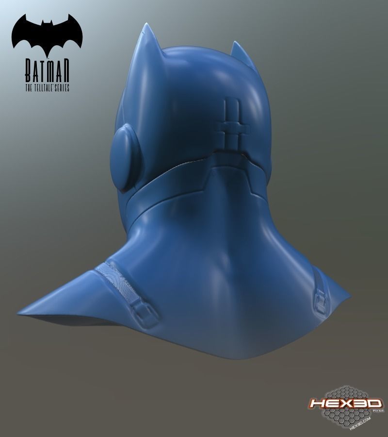 Batman Telltale Cowl 3D Print Ready 3D print model_3