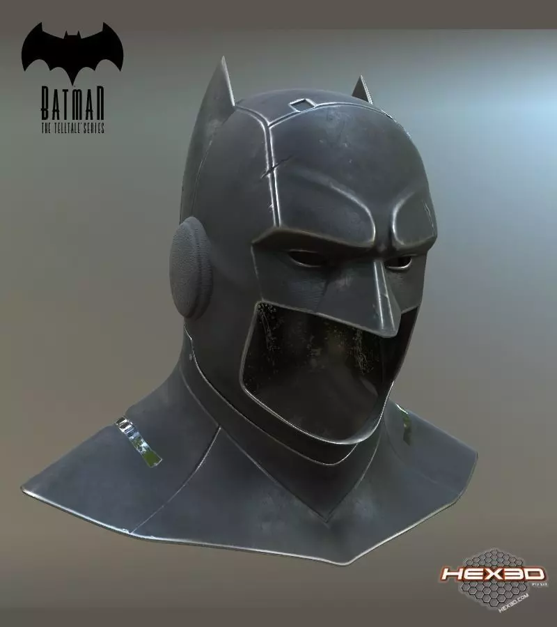 Batman Telltale Cowl 3D Print Ready 3D print model_0