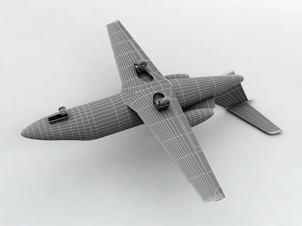  Embraer Phenom 100 Aircraft Low-poly 3D model_3