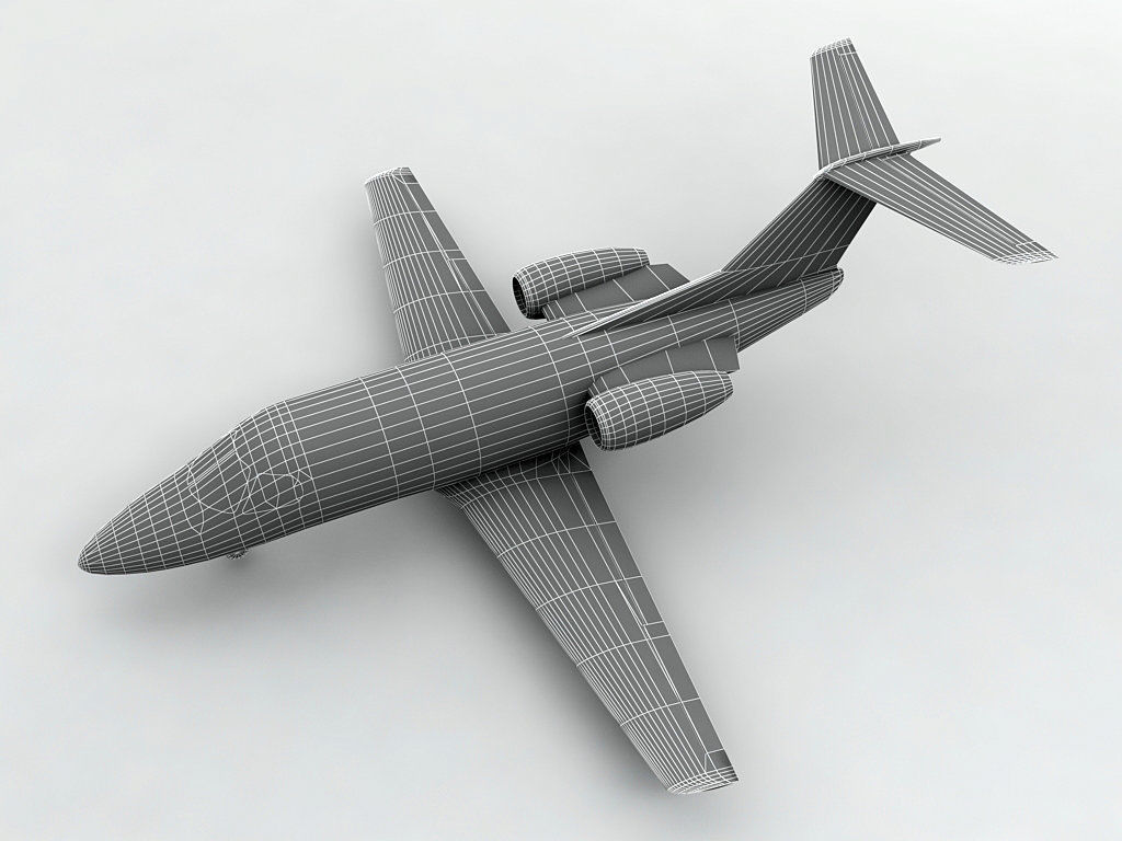  Embraer Phenom 100 Aircraft Low-poly 3D model_2