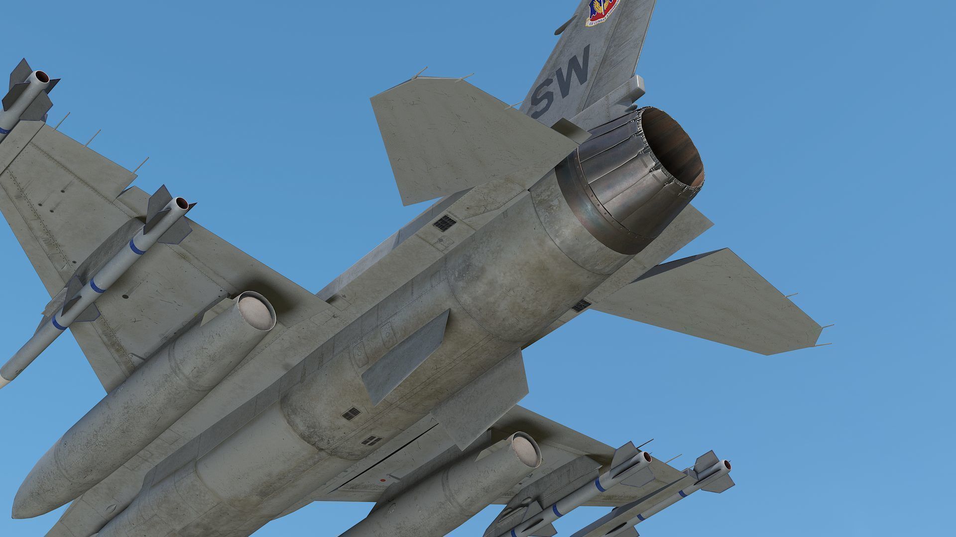 General Dynamics F-16 Fighting Falcon rigged 3D model_16