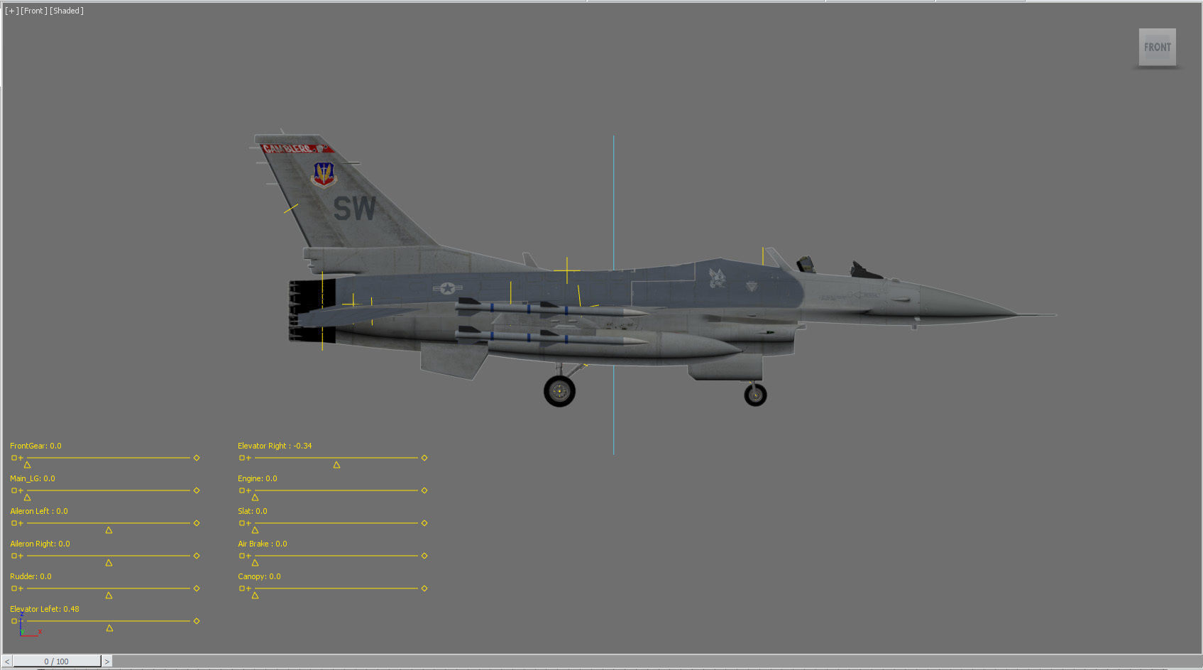 General Dynamics F-16 Fighting Falcon rigged 3D model_20