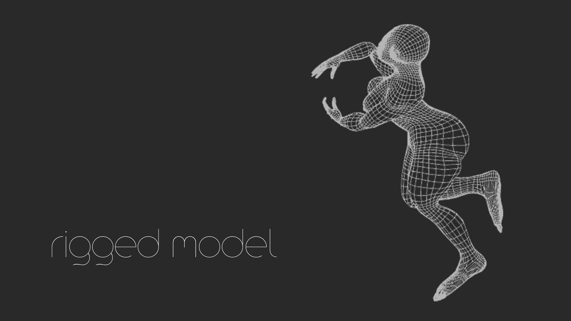 Spooky Criture rigged with different versions Low-poly 3D model_3