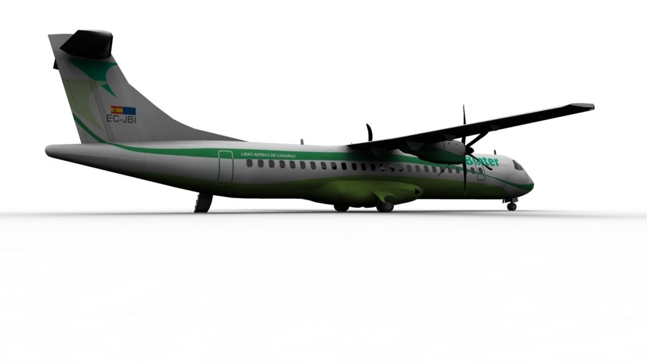 ATR 72 Low-poly 3D model_1