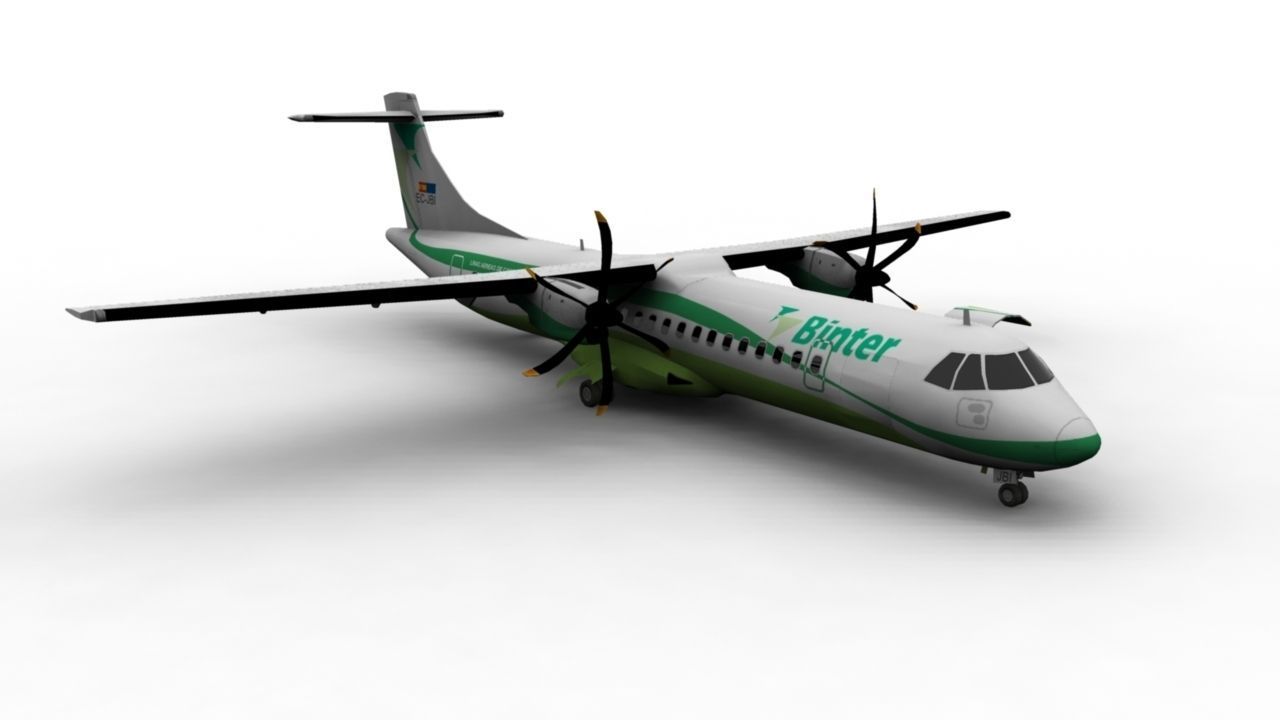 ATR 72 Low-poly 3D model_5