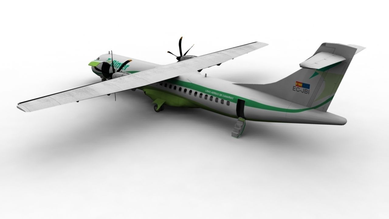 ATR 72 Low-poly 3D model_3