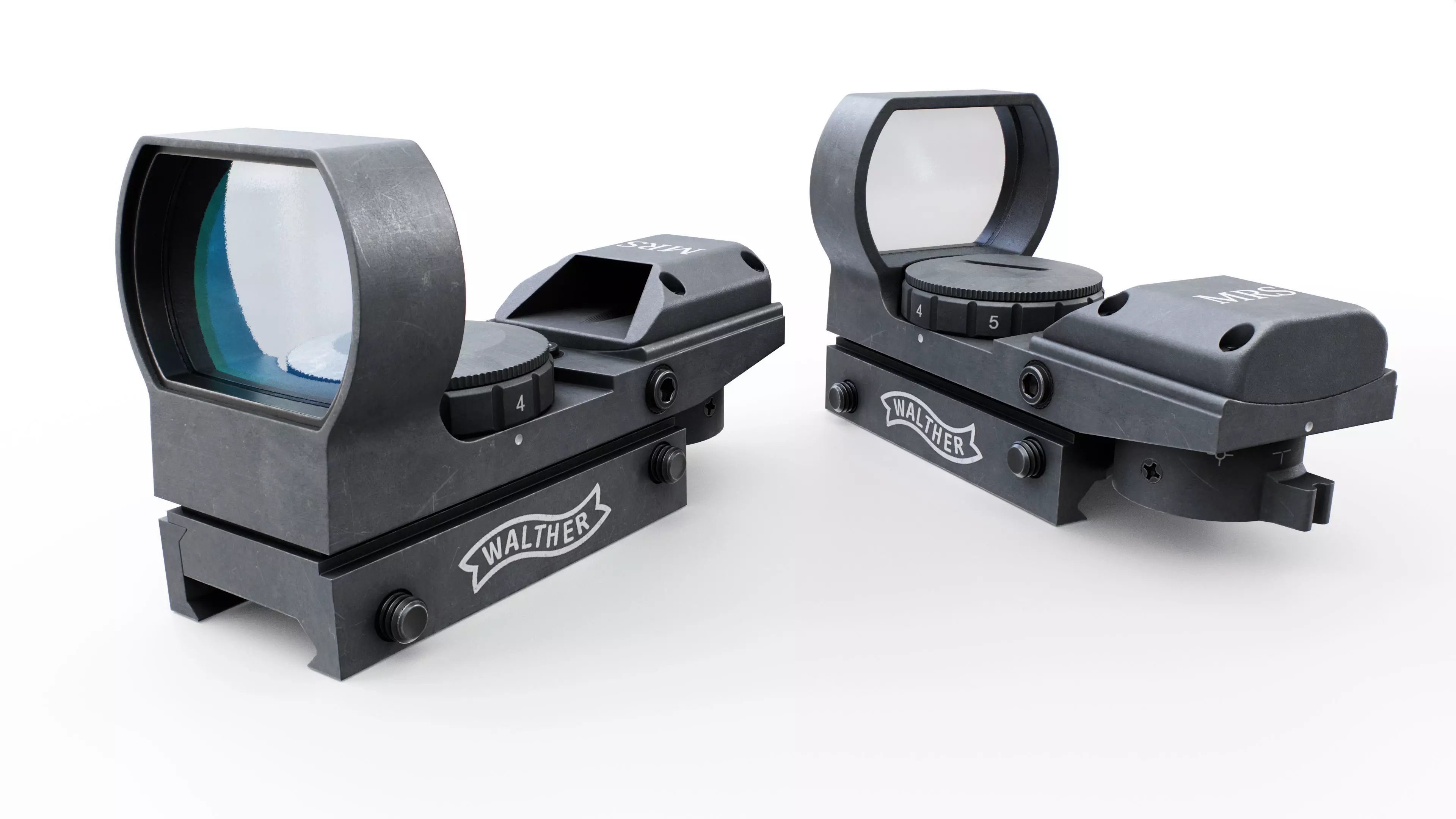 walther mrs ドットサイト 3D model Walther MRS Open Reflex Red Dot Sight VR / AR / low-poly