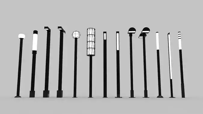 Urban Street Lights - 13 Objects