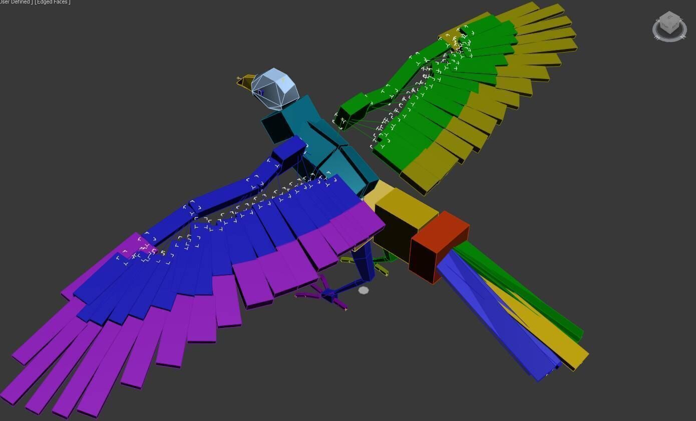 Ravens and Crows Low-poly 3D model_8