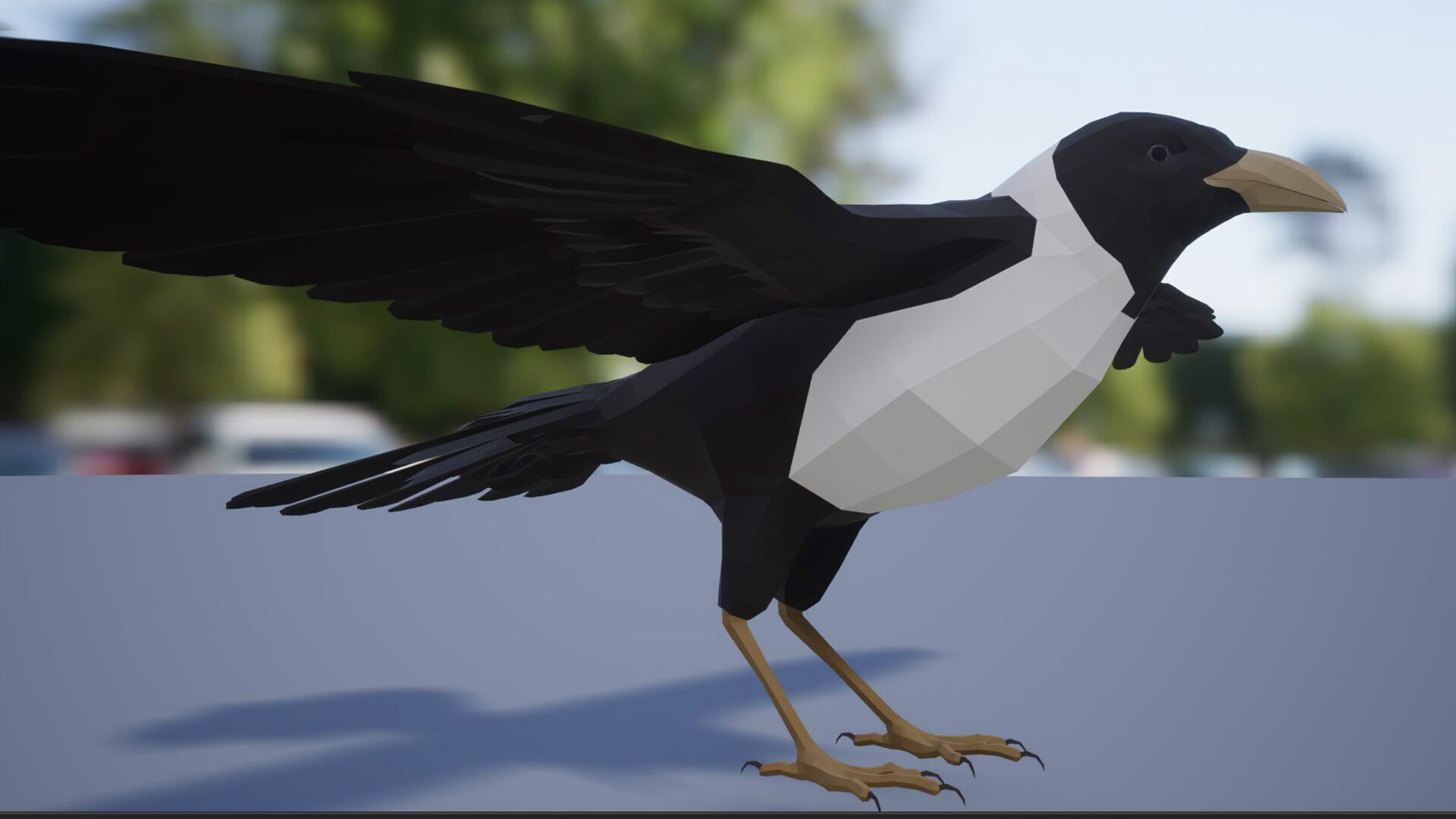 Ravens and Crows Low-poly 3D model_14