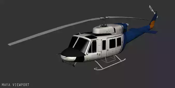 Bell 212 BAMBI Low-poly 3D model
