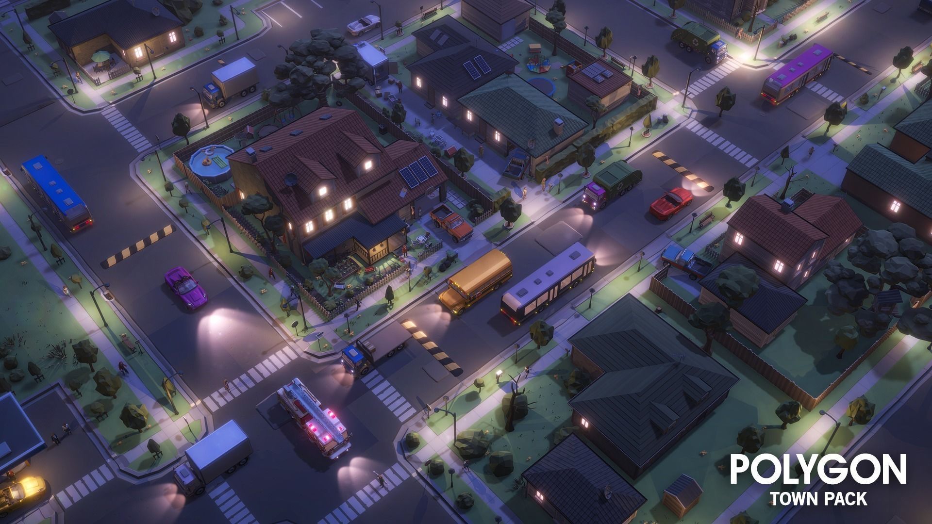 POLYGON - Town Pack Low-poly 3D model_4