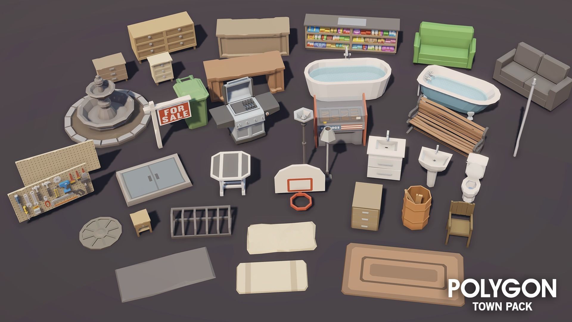 POLYGON - Town Pack Low-poly 3D model_20